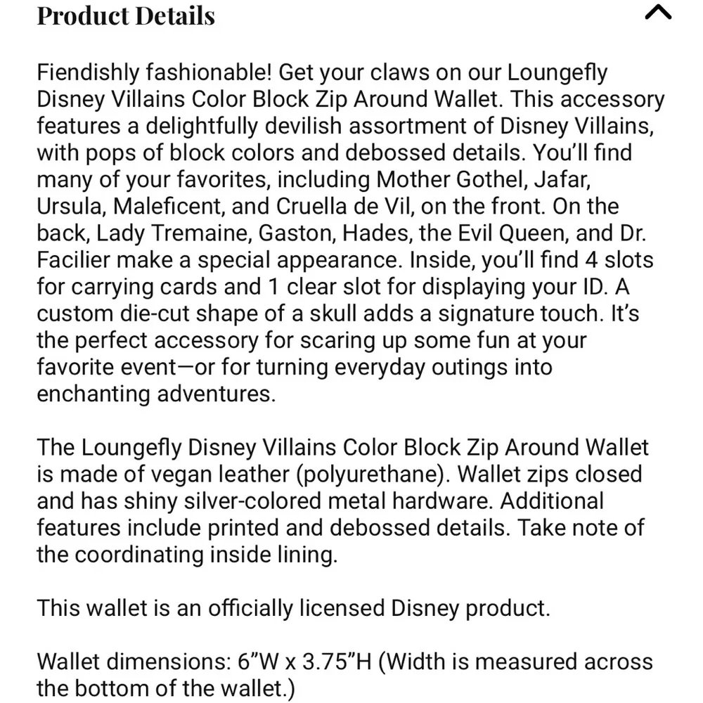 Loungefly villain wallet - Picture 8 of 8